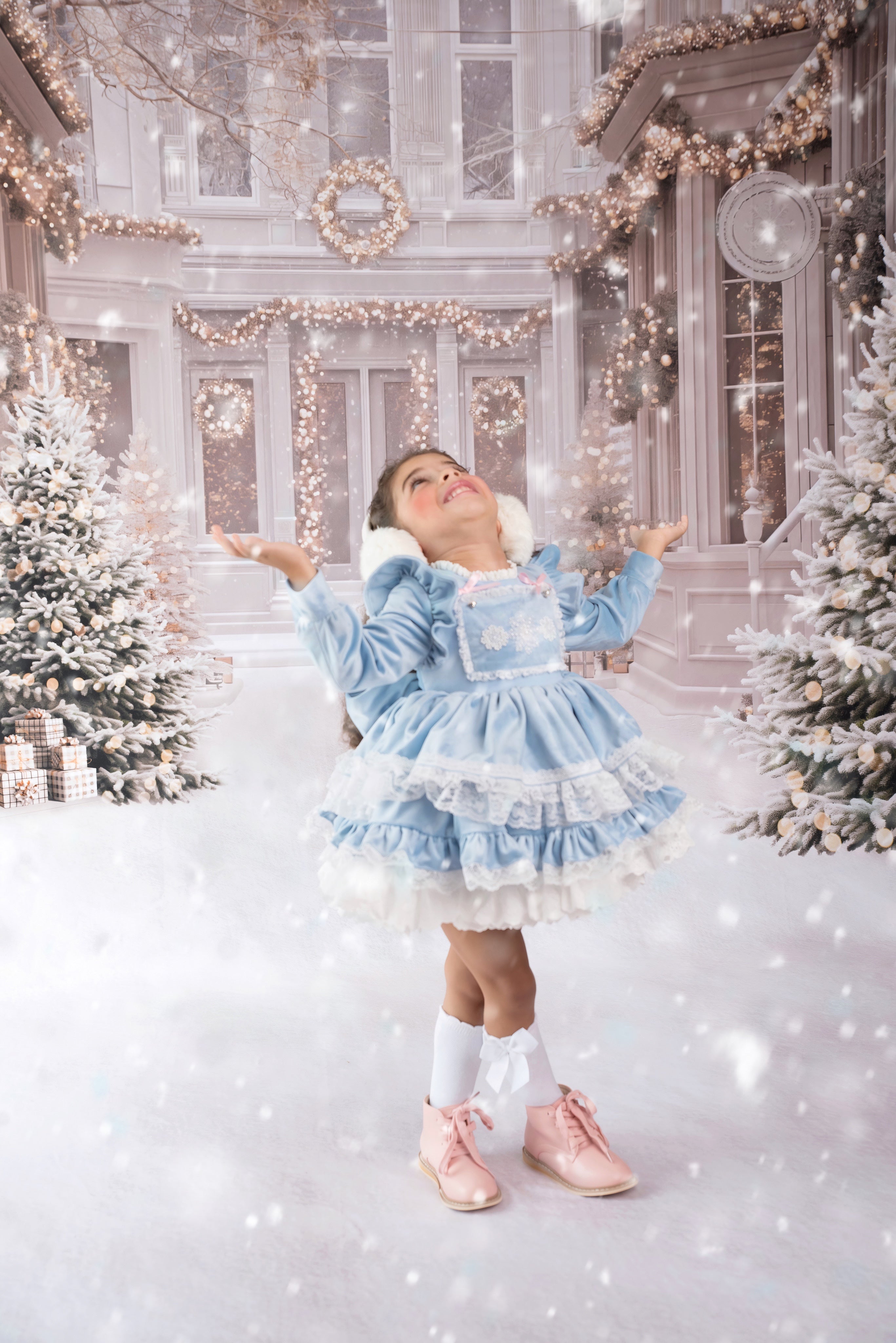 sachin and babi light blue dress HOW TO STYLE WINTER ESSENTIALS