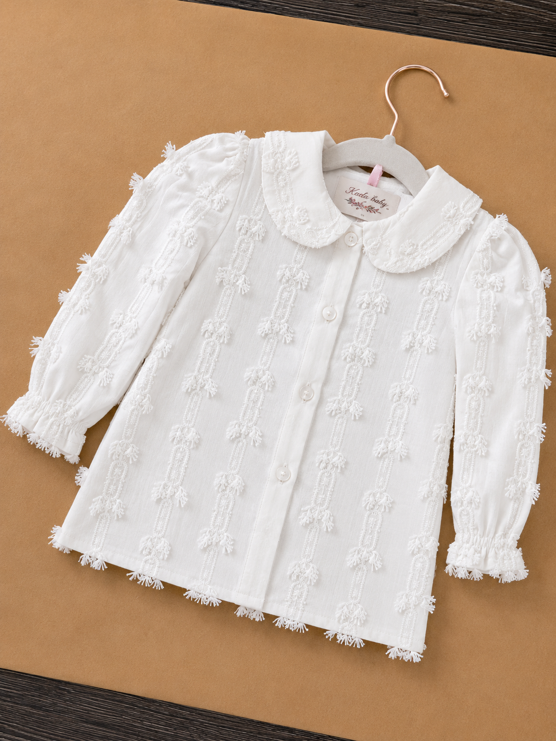 Classic Campus Garden Trellis Long Sleeve Peter Pan Blouse