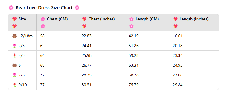 πΈπ Bear Love Dress - RTS