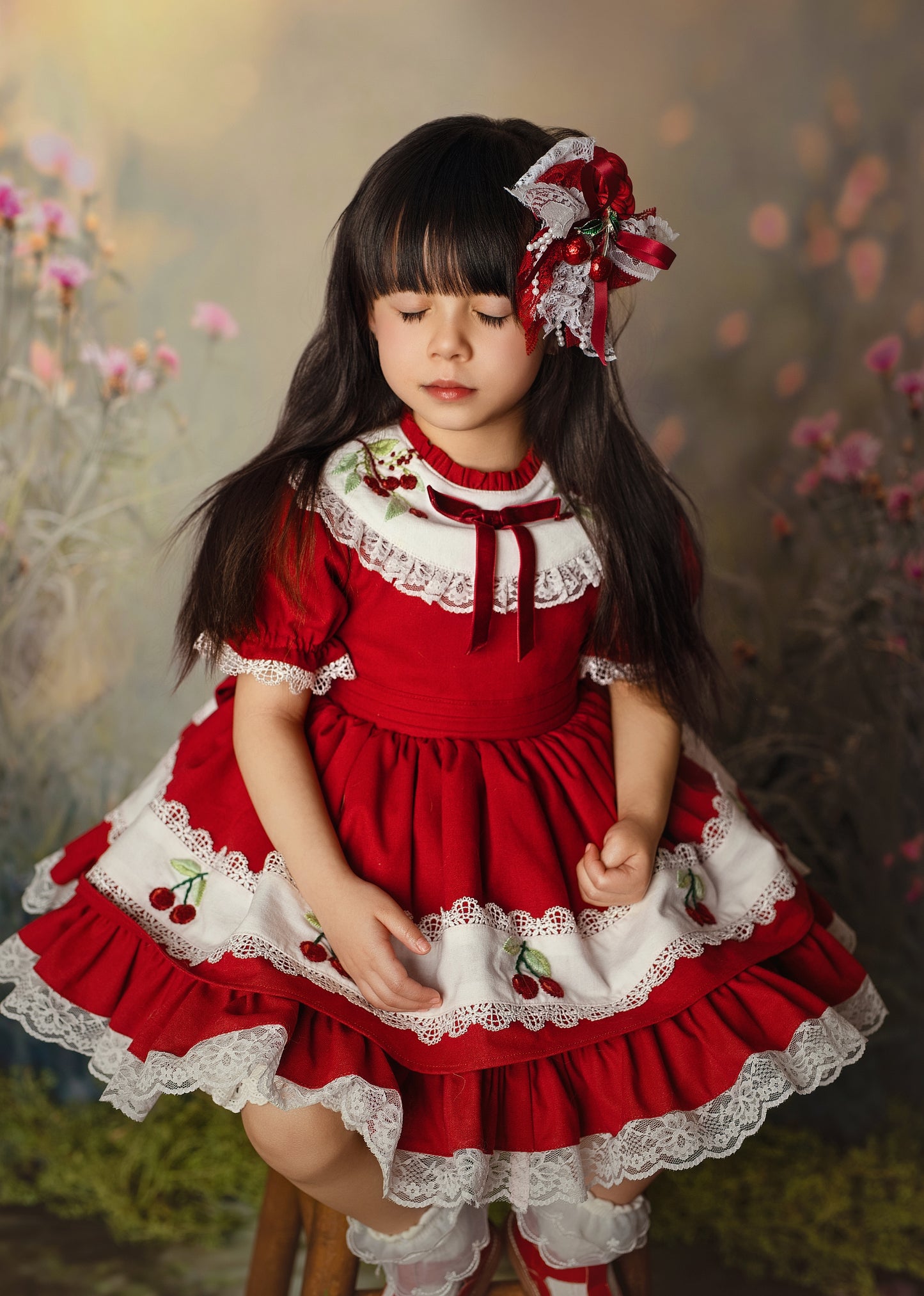 π Sweet Cherry Blossom Dress