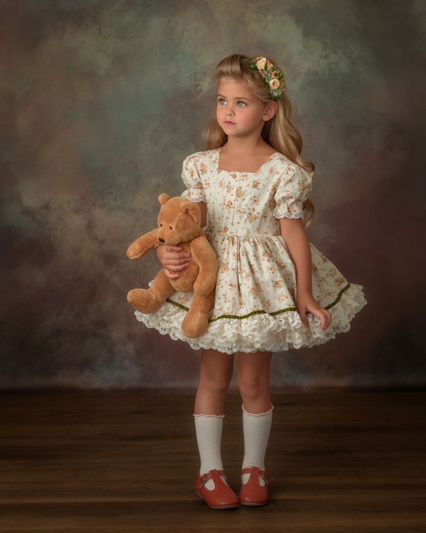 The Everwood Dress – Hand Embroidered Vintage Inspired Cotton Girls Dress | Detachable Vest Heirloom Style