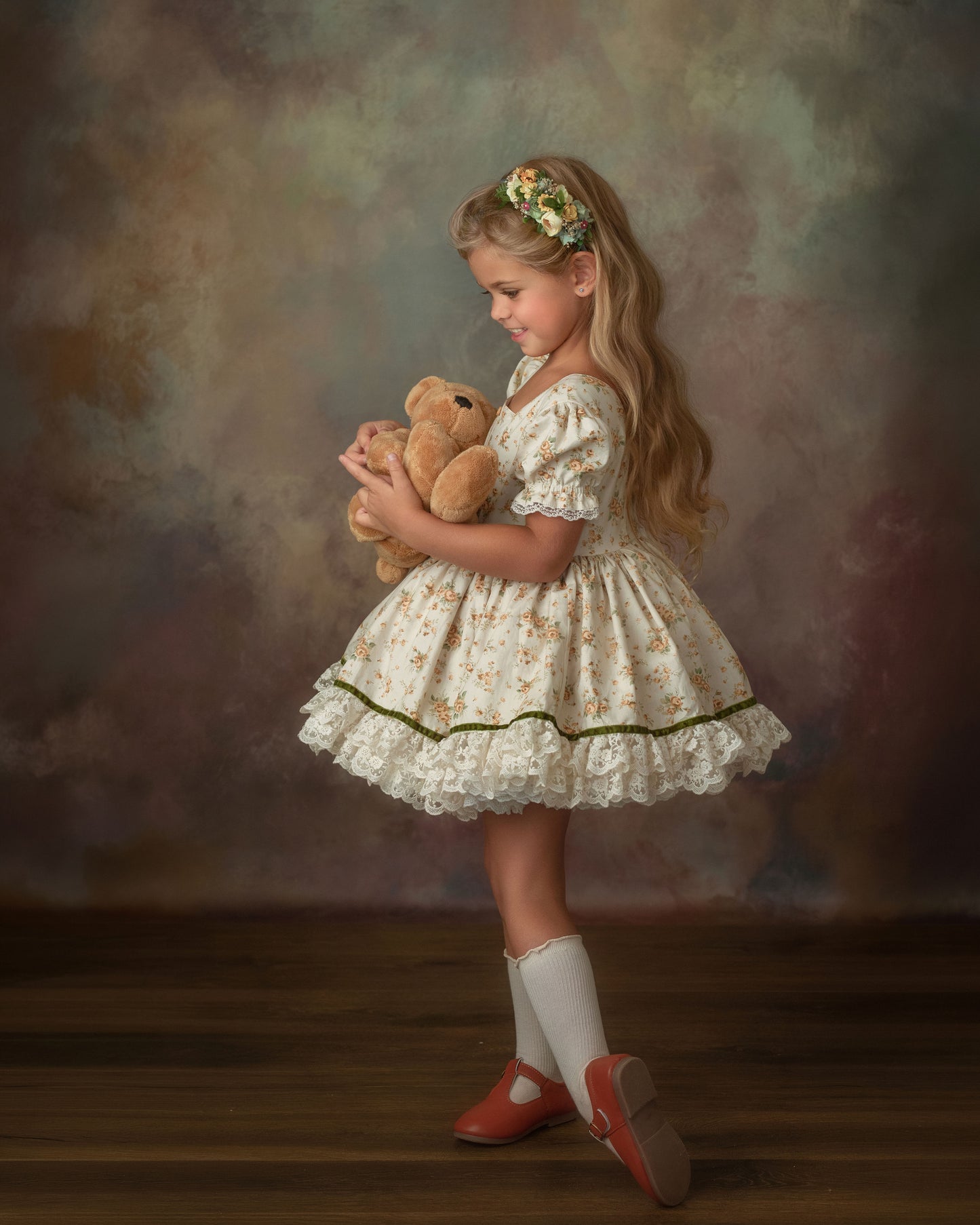 The Everwood Dress – Hand Embroidered Vintage Inspired Cotton Girls Dress | Detachable Vest Heirloom Style