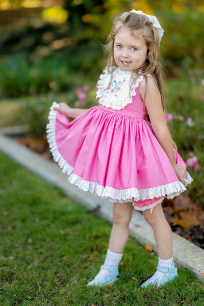 Bella Spring Dreams – Floral Girls Boutique Dress | Luxury Spring & Birthday Special Occasion Dress