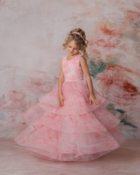 Peony Waltz | Girls Pink Couture Dress