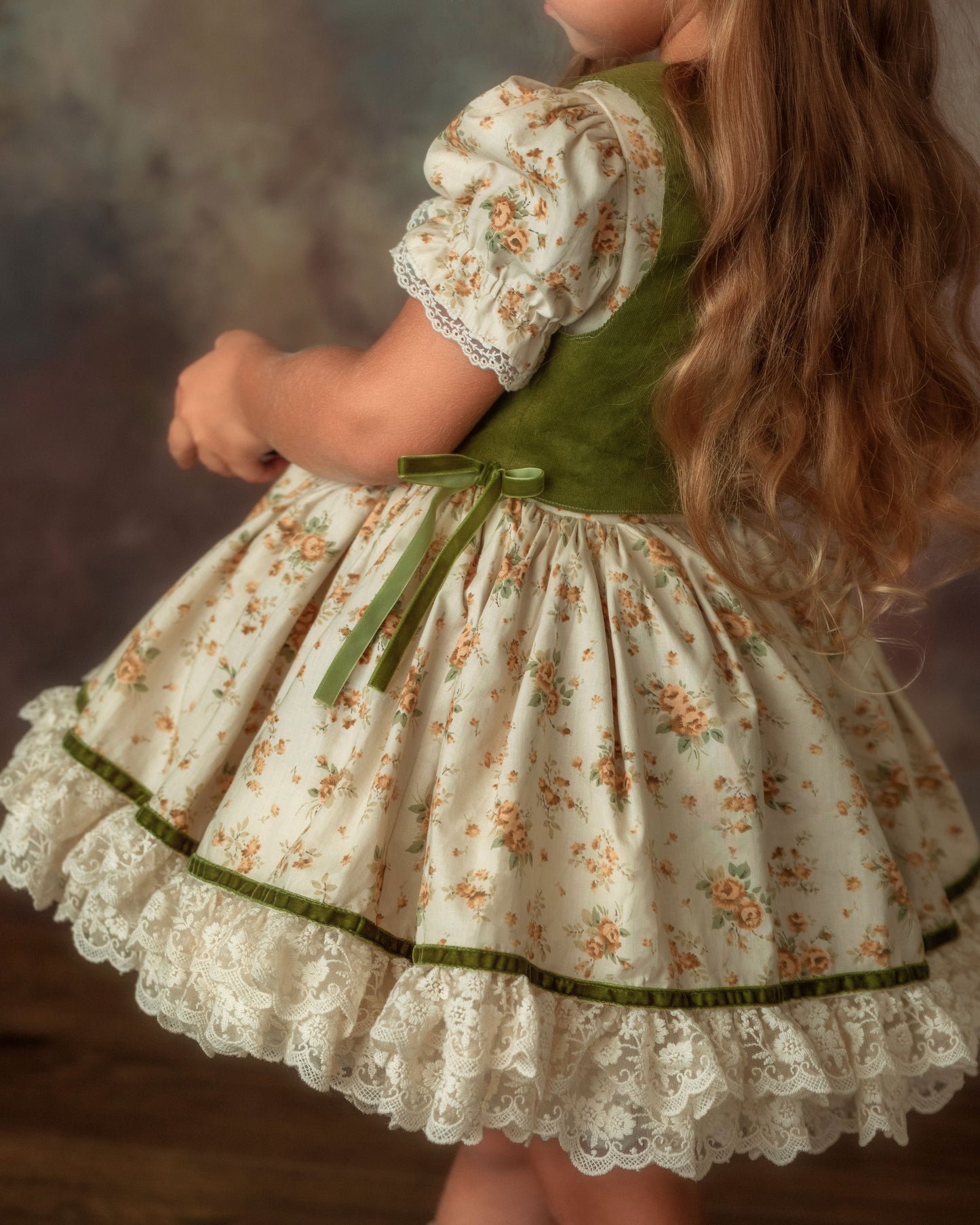 The Everwood Dress – Hand Embroidered Vintage Inspired Cotton Girls Dress | Detachable Vest Heirloom Style