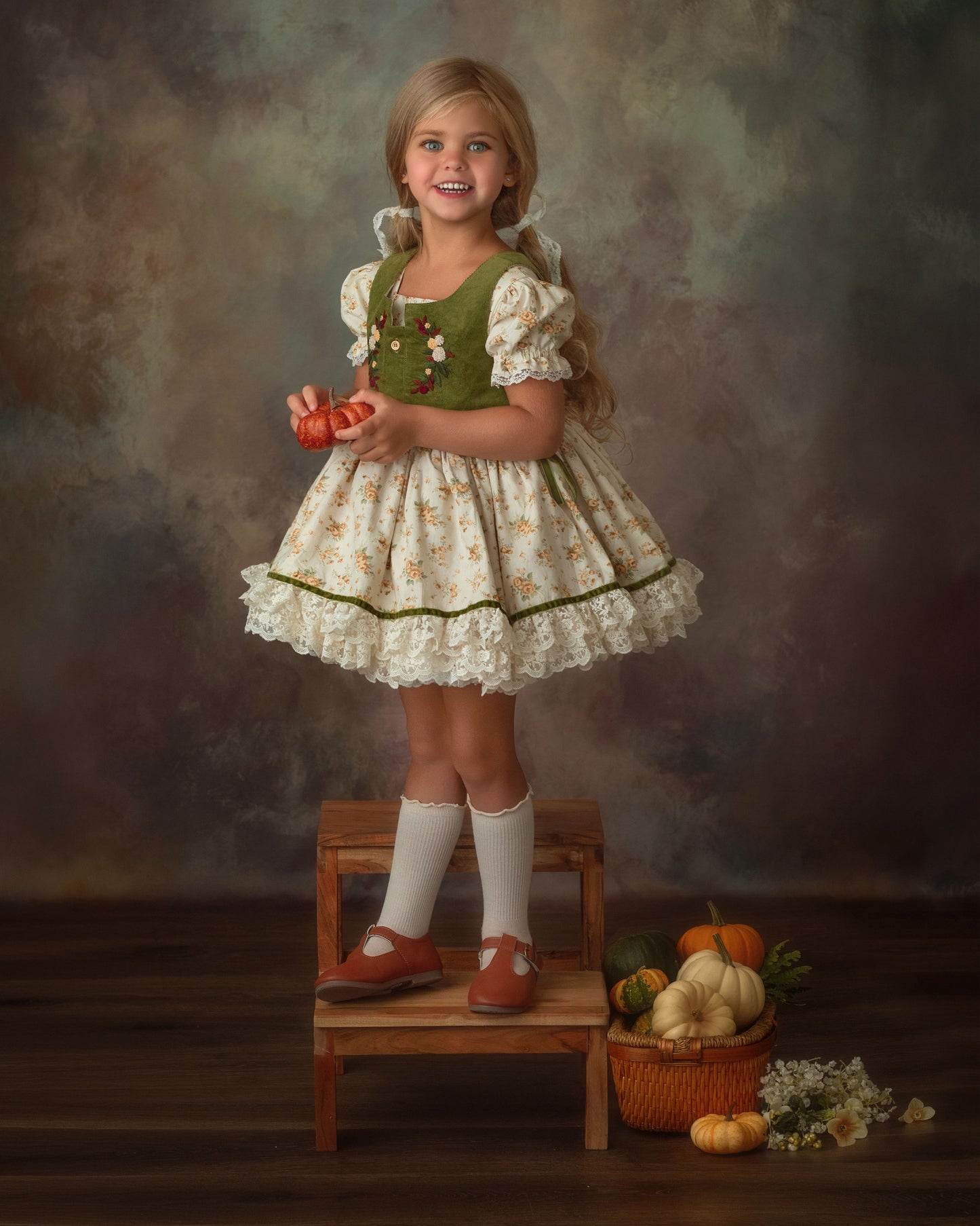 The Everwood Dress – Hand Embroidered Vintage Inspired Cotton Girls Dress | Detachable Vest Heirloom Style