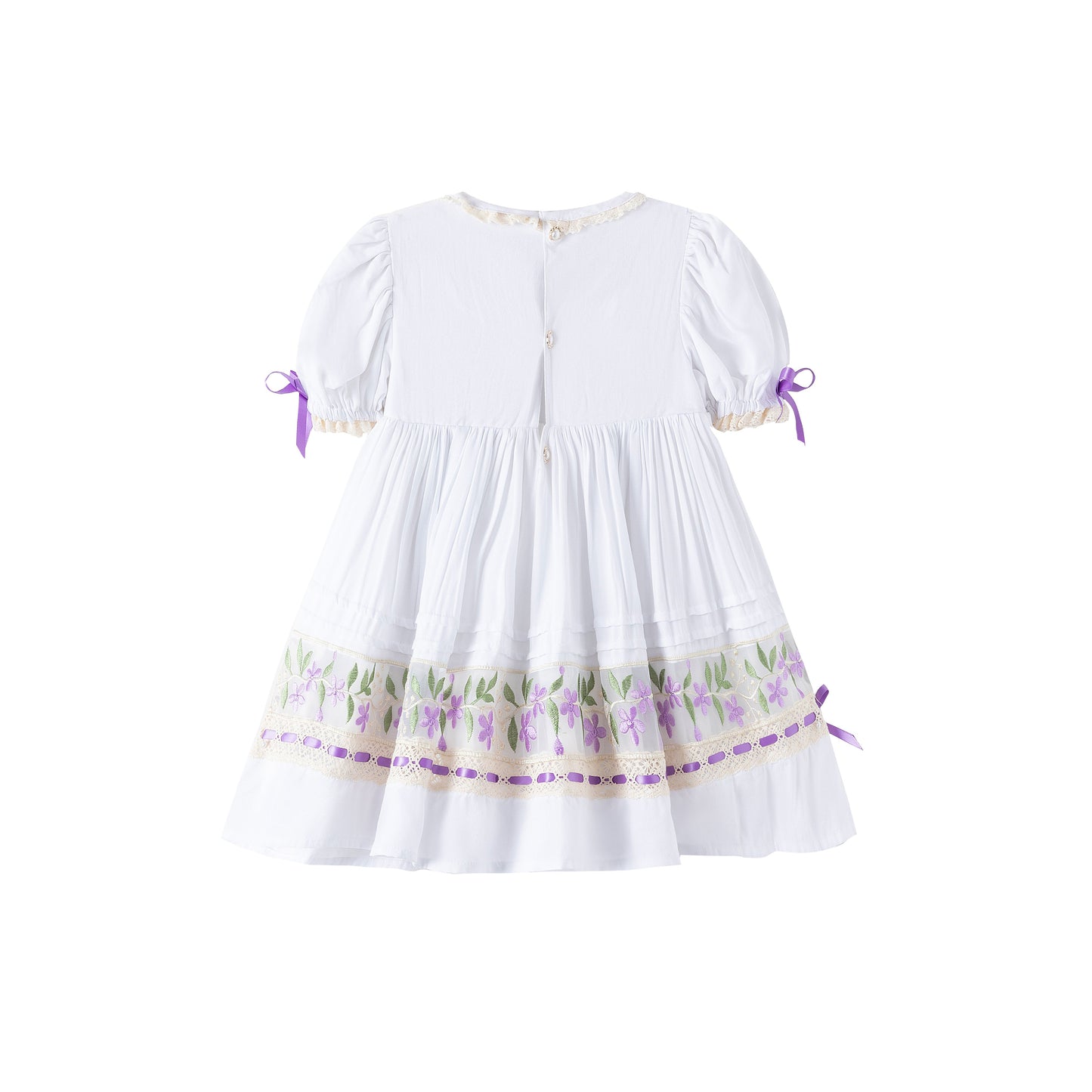 Lavender Bloom Dress – Handmade Embroidery❖ Curated by Kada [Licensed Collection]