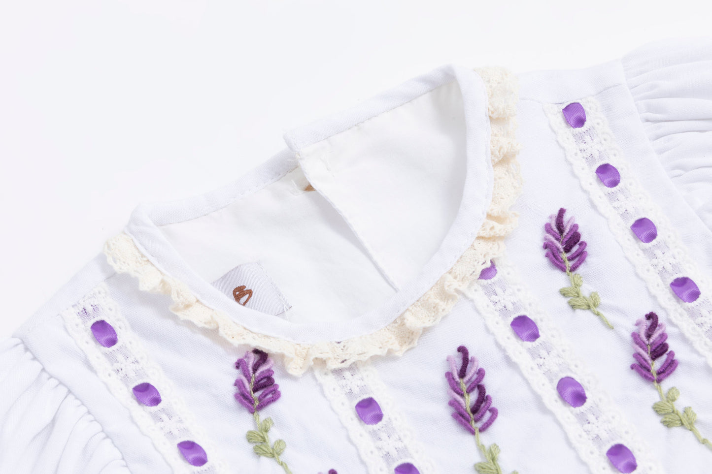 Lavender Bloom Dress – Handmade Embroidery❖ Curated by Kada [Licensed Collection]