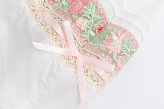 The Handmade Embroidered Rosebud Meadow Dress  ❖ Curated by Kada [Licensed Collection]
