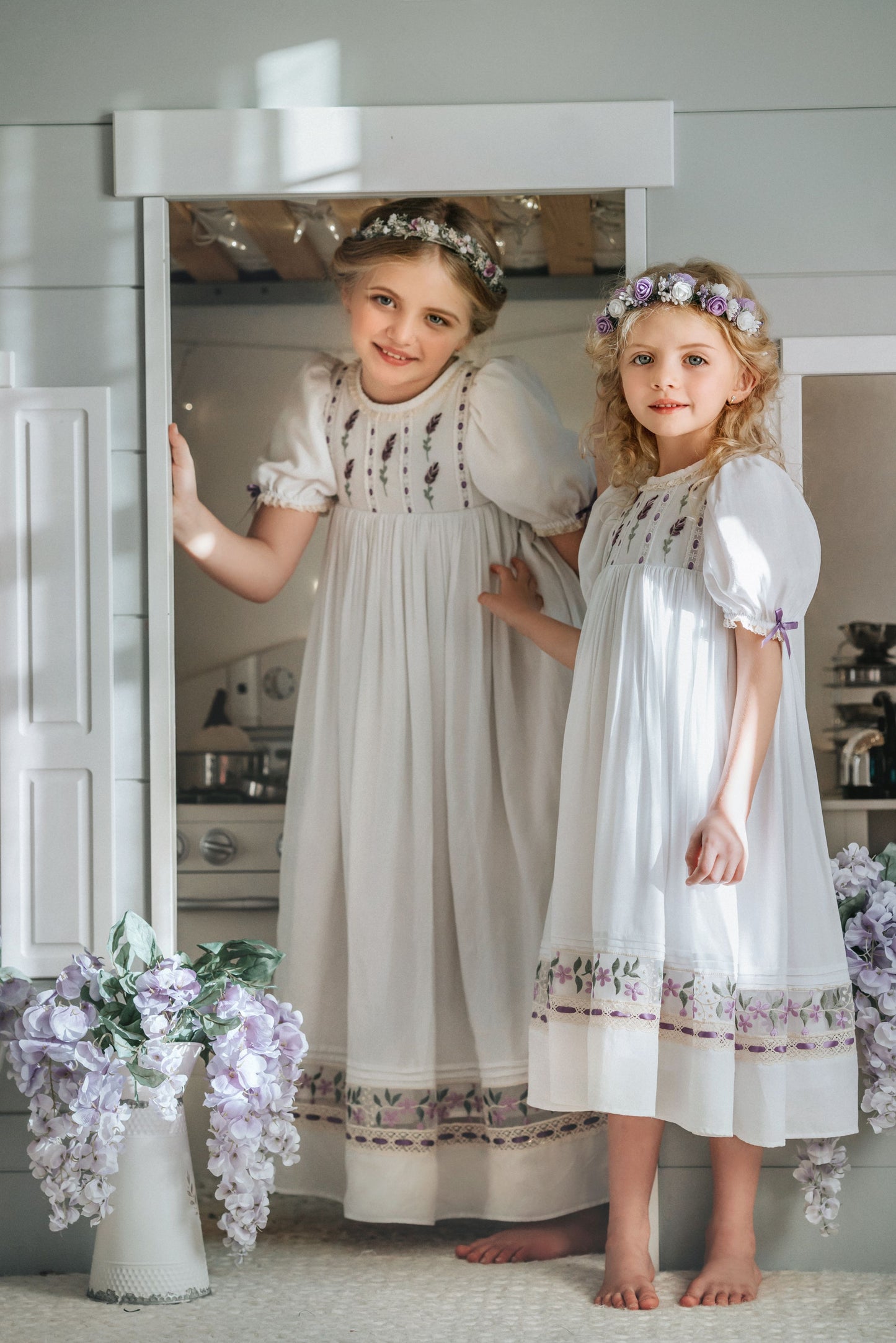Lavender Bloom Dress – Handmade Embroidery❖ Curated by Kada [Licensed Collection]
