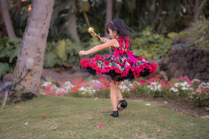 Rosette Noir 🌹 — Girls Floral Lace Dress | Fiesta & Birthday