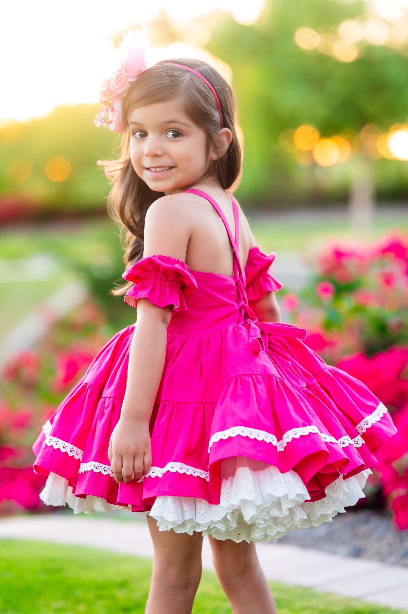 Flamingo Bloom Petti Dress