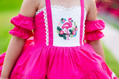 Flamingo Bloom Petti Dress