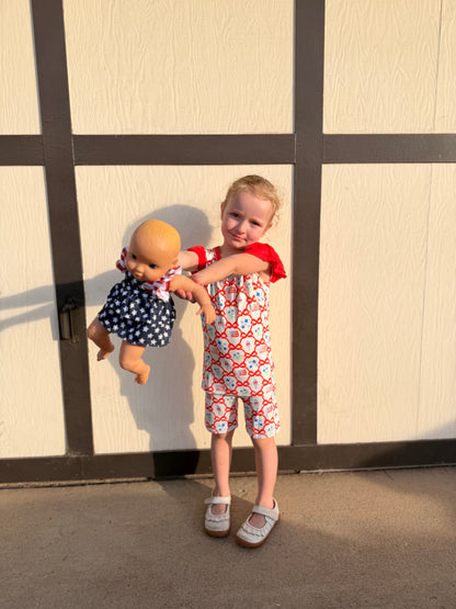 Sweet Freedom Girls Bamboo Shorts Pajama Set | 4th of July