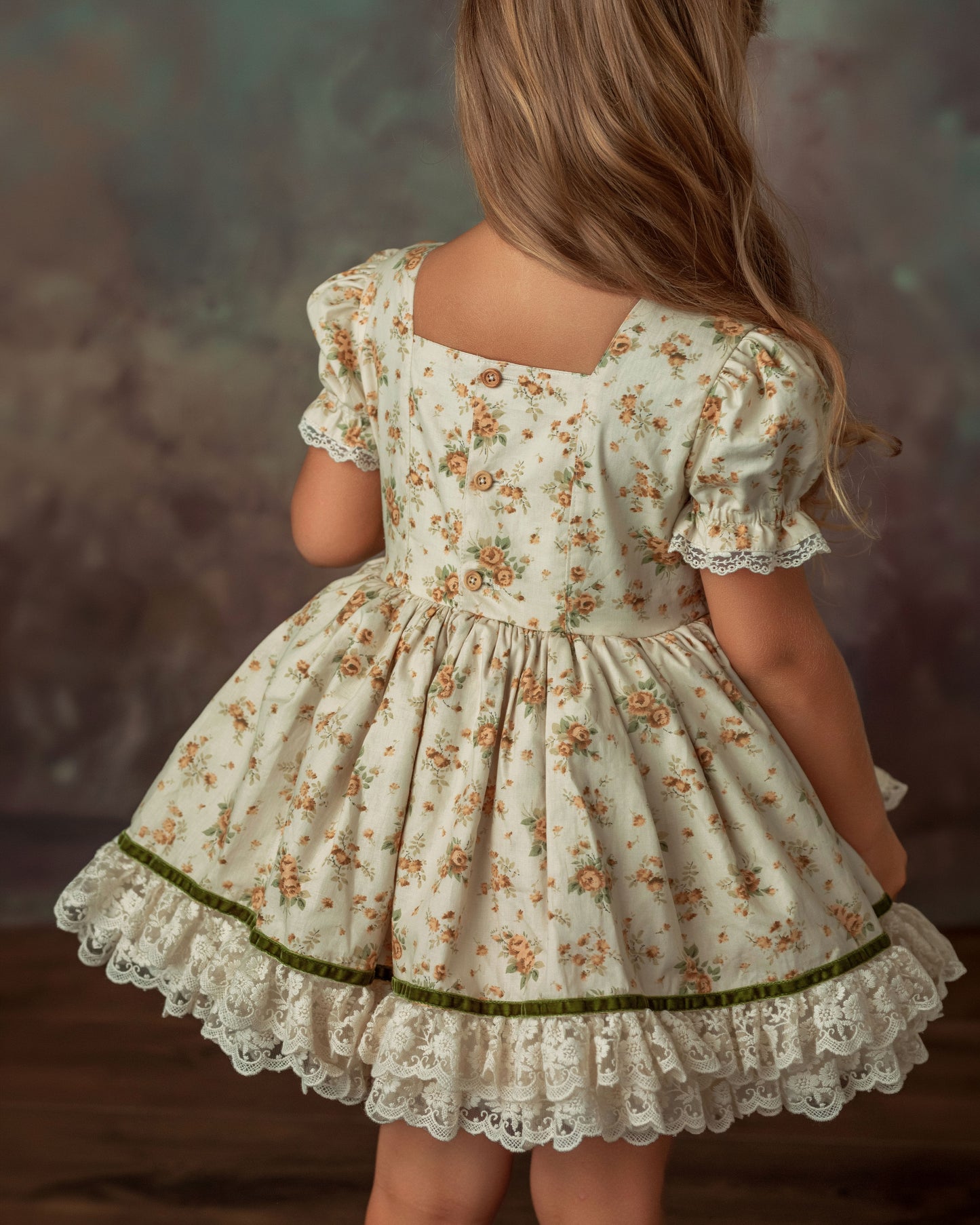 The Everwood Dress – Hand Embroidered Vintage Inspired Cotton Girls Dress | Detachable Vest Heirloom Style