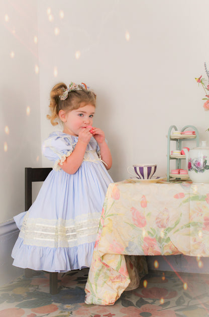 Celestine Heirloom Dress – Vintage Inspired Lace Boutique Girls Dress | Viscose Long Silhouette Heirloom Style