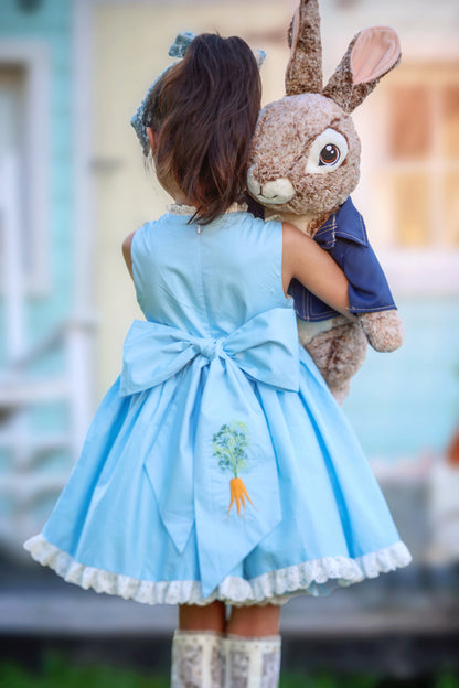 Cottontail Dreams – Embroidered Girls Easter Dress | Luxury Boutique Spring & Birthday Dress