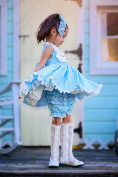 Cottontail Dreams – Embroidered Girls Easter Dress | Luxury Boutique Spring & Birthday Dress