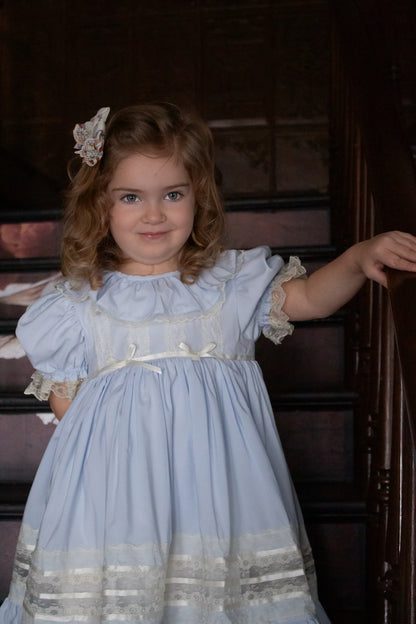 Celestine Heirloom Dress – Vintage Inspired Lace Boutique Girls Dress | Viscose Long Silhouette Heirloom Style