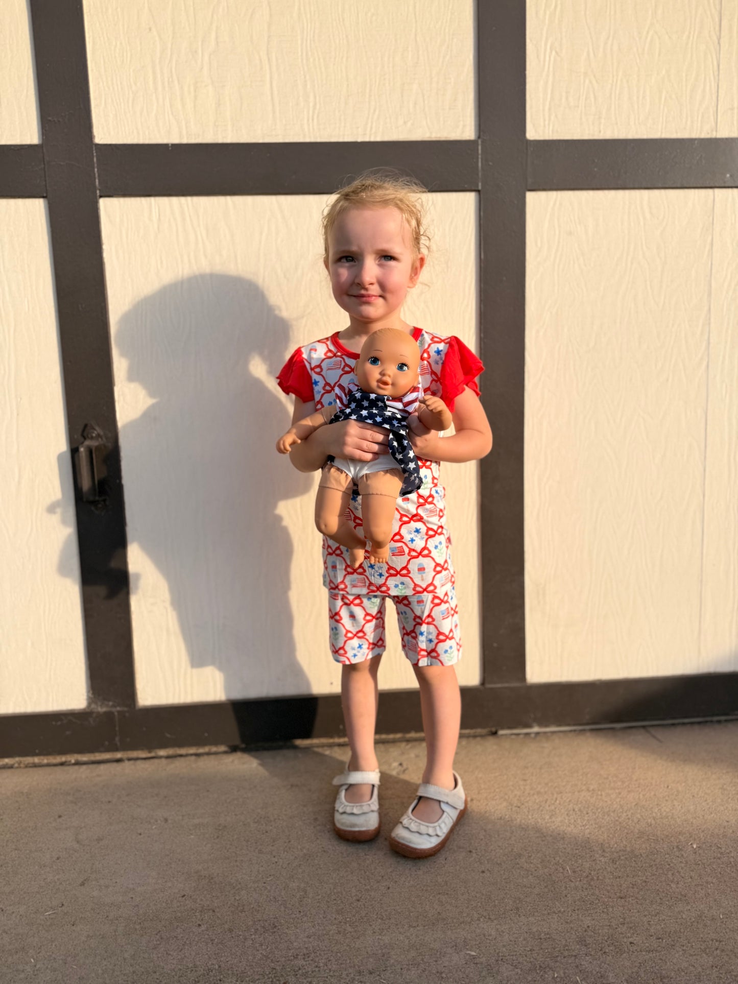 Sweet Freedom Girls Bamboo Shorts Pajama Set | 4th of July