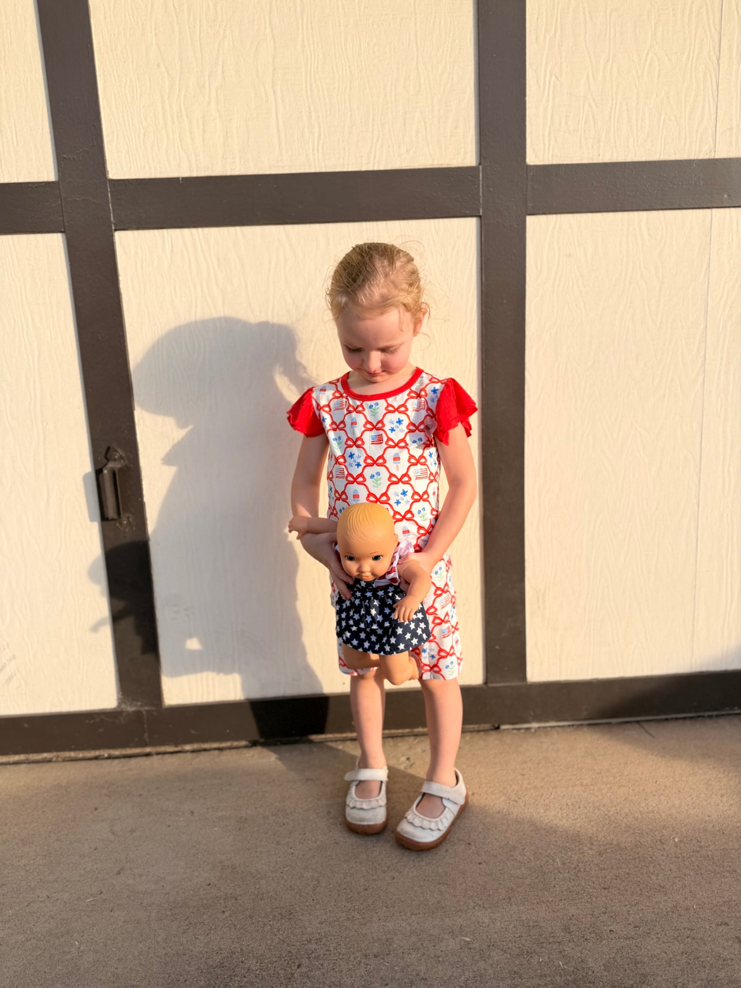 Sweet Freedom Girls Bamboo Shorts Pajama Set | 4th of July