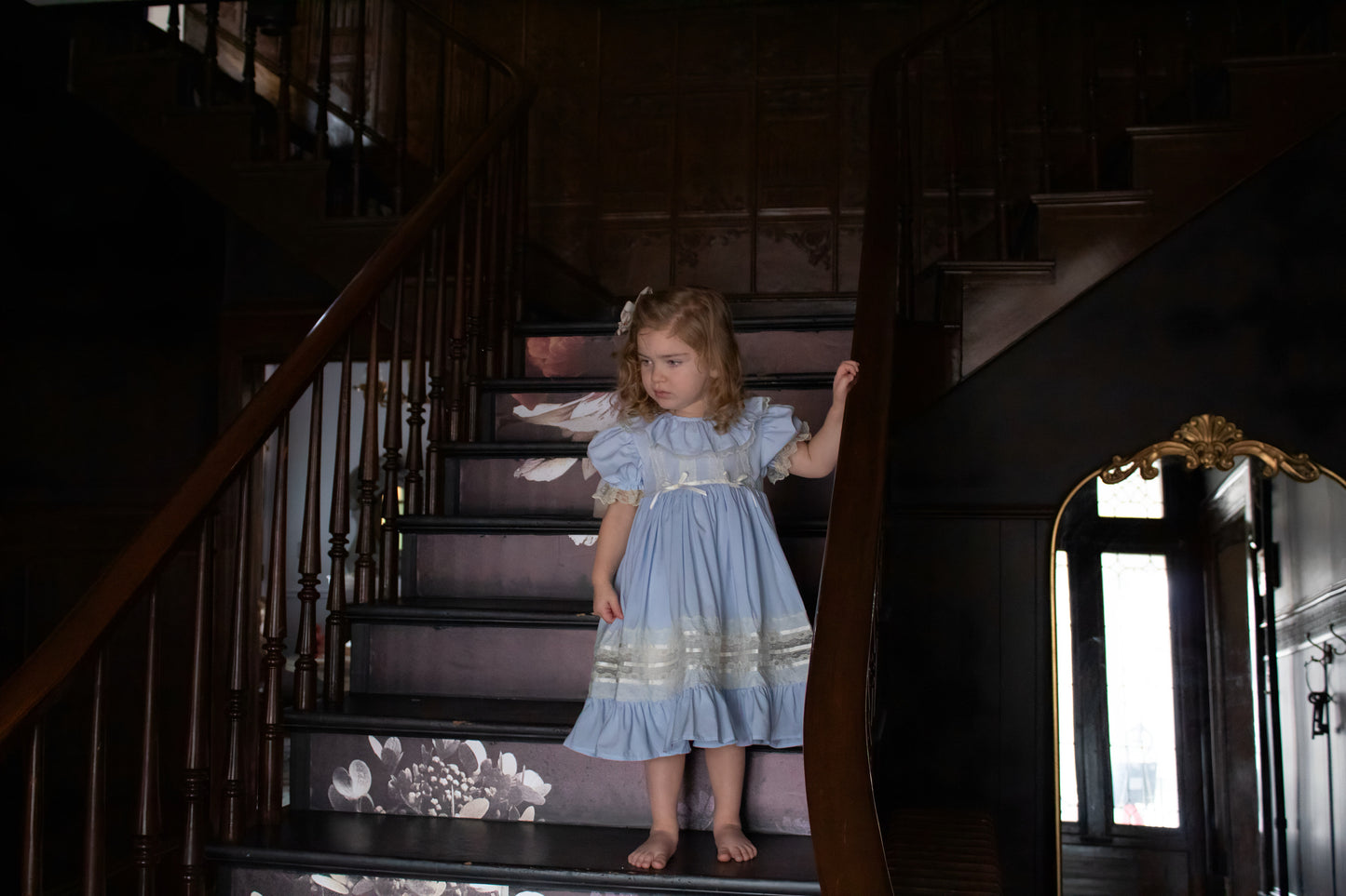 Celestine Heirloom Dress – Vintage Inspired Lace Boutique Girls Dress | Viscose Long Silhouette Heirloom Style