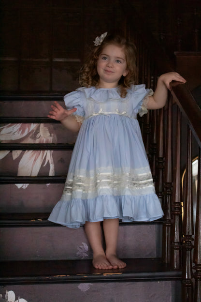 Celestine Heirloom Dress – Vintage Inspired Lace Boutique Girls Dress | Viscose Long Silhouette Heirloom Style