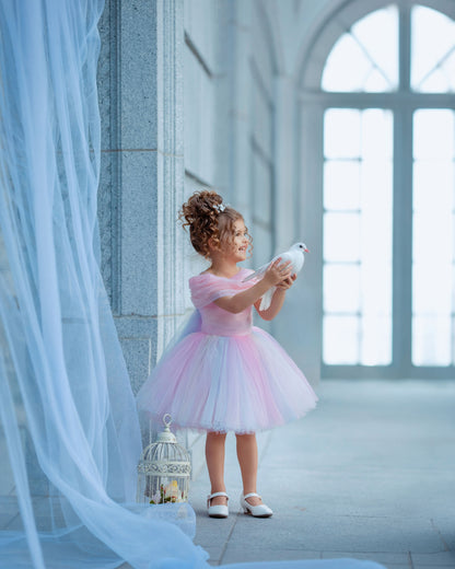 Once Upon a Pastel | Girls Couture Tulle Dress