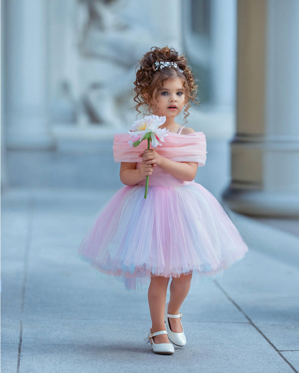 Once Upon a Pastel | Girls Couture Tulle Dress