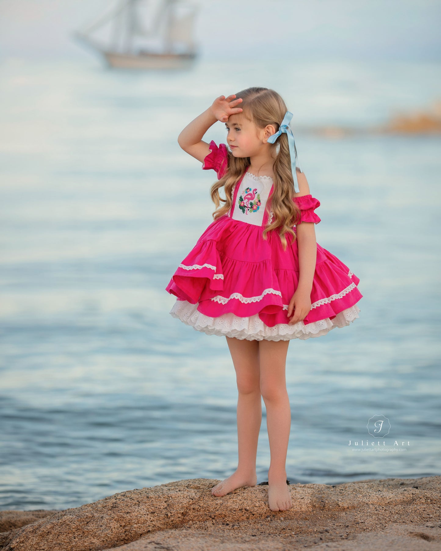 Flamingo Bloom Petti Dress