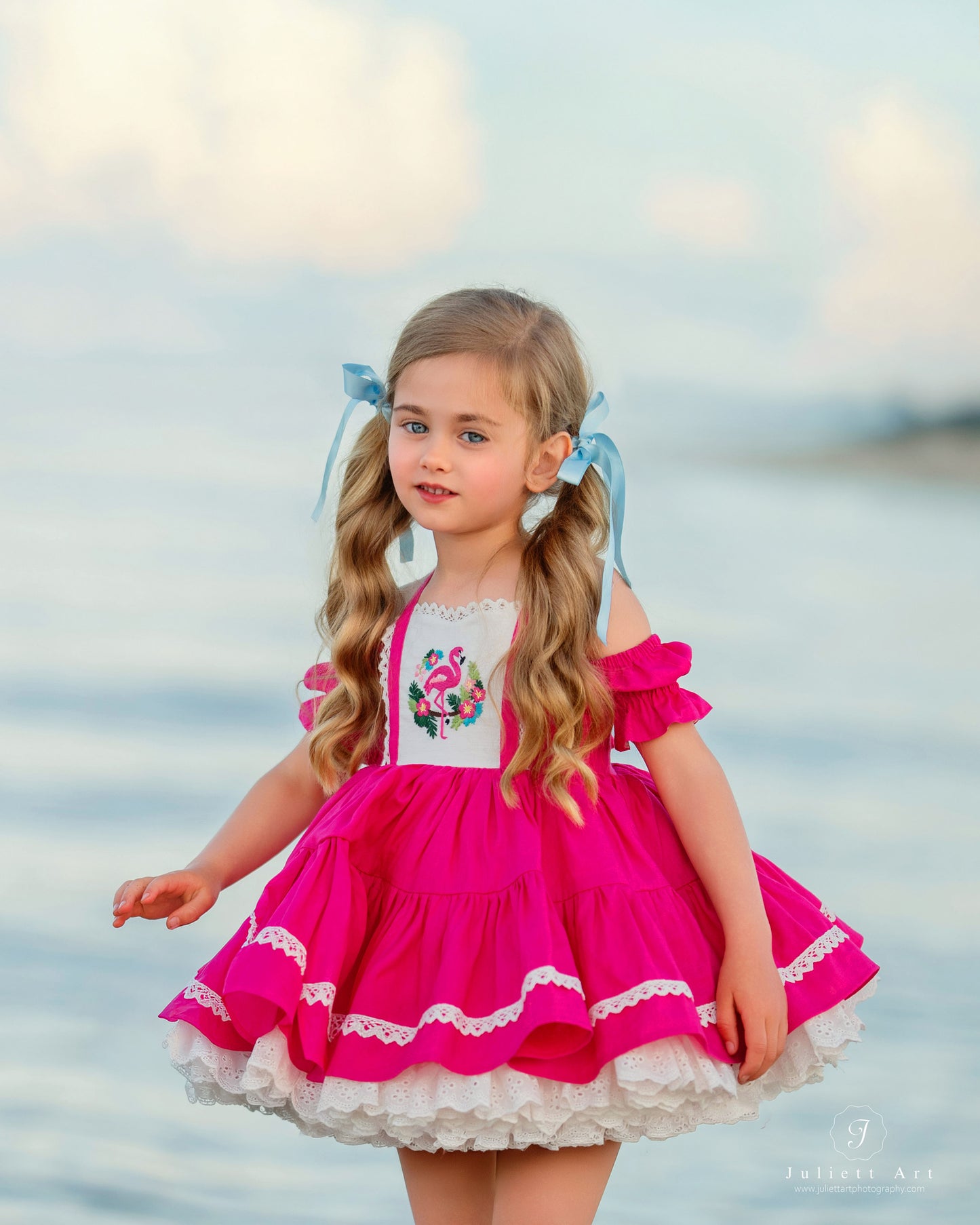 Flamingo Bloom Petti Dress