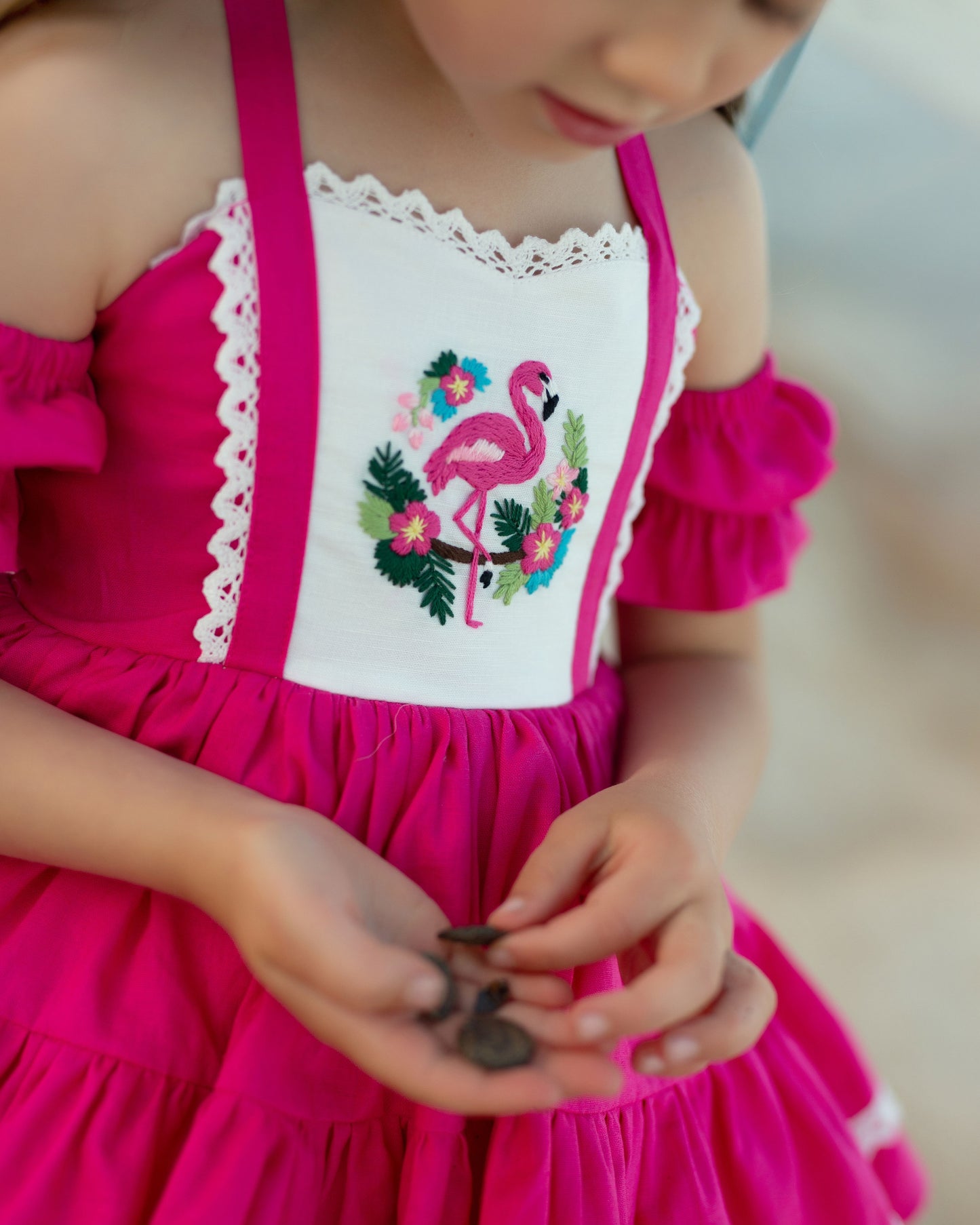 Flamingo Bloom Petti Dress