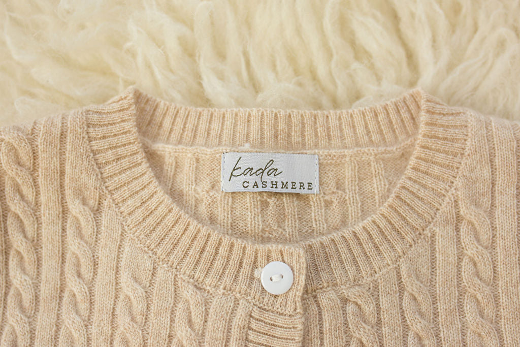 Cashmere Cable Knit Cardigan for Baby & Kids