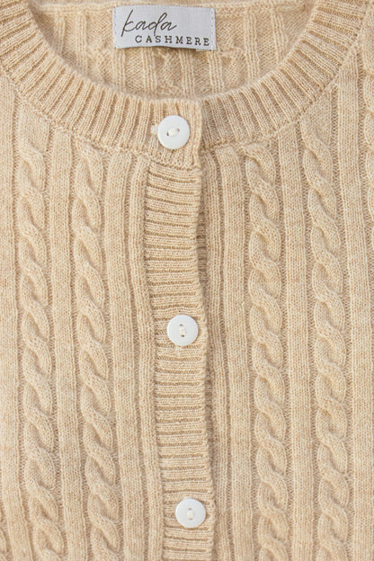 Cashmere Cable Knit Cardigan for Baby & Kids