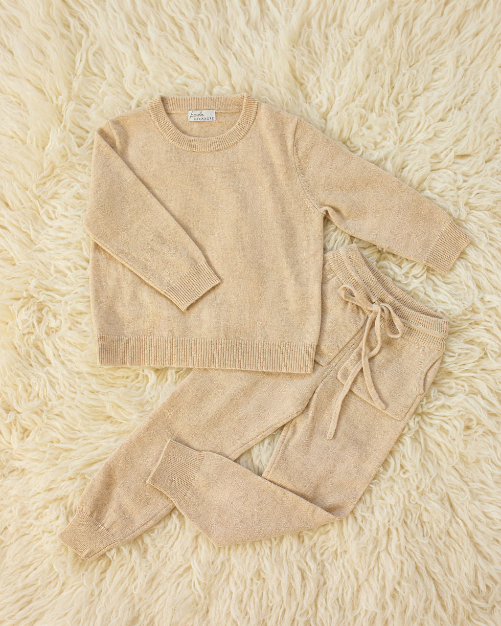 Merino Wool Cashmere Toddler Lounge Set — Sweater + Joggers