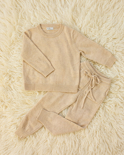 Merino Wool Cashmere Toddler Lounge Set — Sweater + Joggers