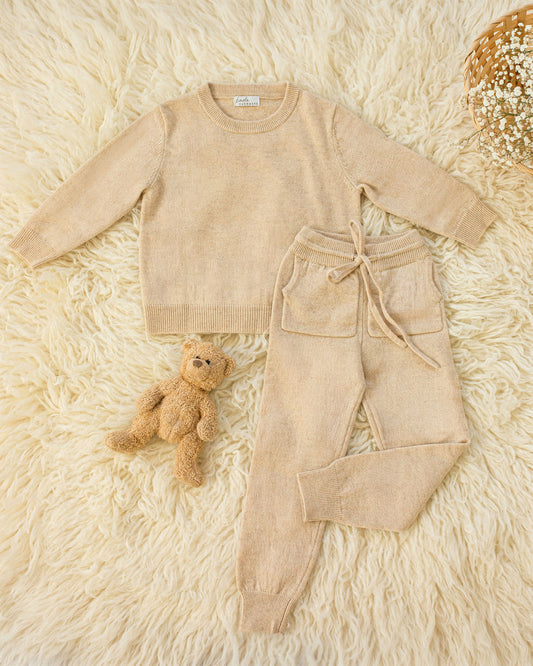 Merino Wool Cashmere Toddler Lounge Set — Sweater + Joggers