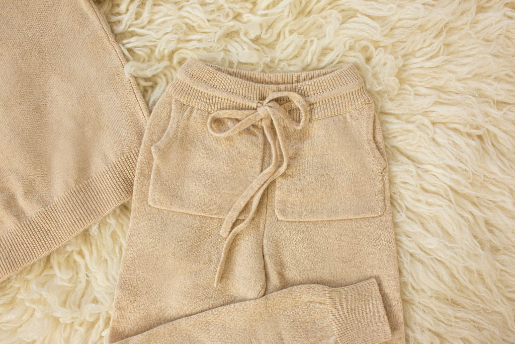 Merino Wool Cashmere Toddler Lounge Set — Sweater + Joggers