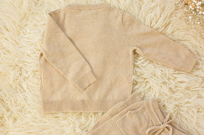 Merino Wool Cashmere Toddler Lounge Set — Sweater + Joggers