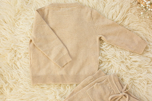 Merino Wool Cashmere Toddler Lounge Set — Sweater + Joggers