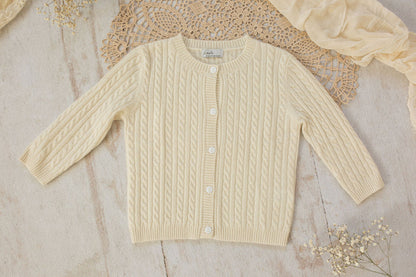 Cashmere Cable Knit Cardigan for Baby & Kids
