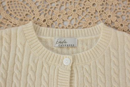 Cashmere Cable Knit Cardigan for Baby & Kids