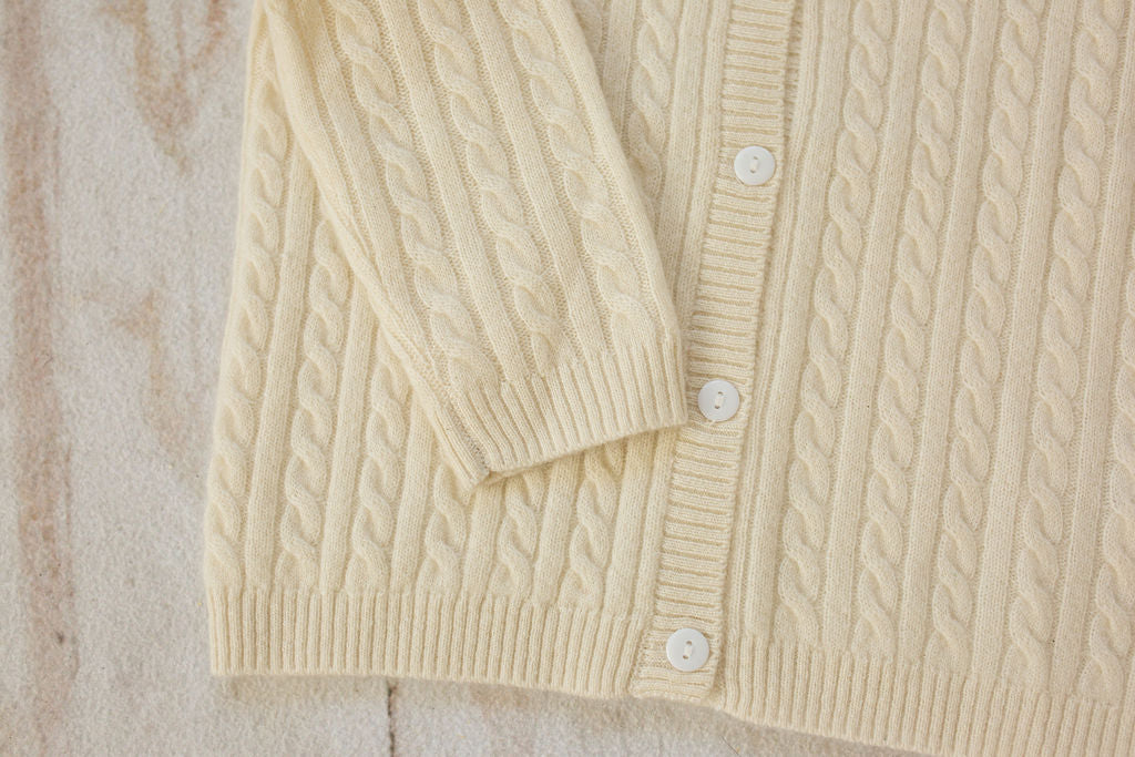 Cashmere Cable Knit Cardigan for Baby & Kids