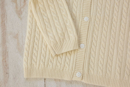 Cashmere Cable Knit Cardigan for Baby & Kids