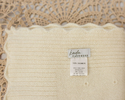 Cashmere Baby Blanket — Heirloom Pointelle Stitch