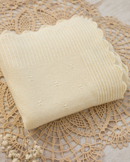 Cashmere Baby Gift Set — Blanket, Pointelle Beanie & Cashmere Socks (3-piece)