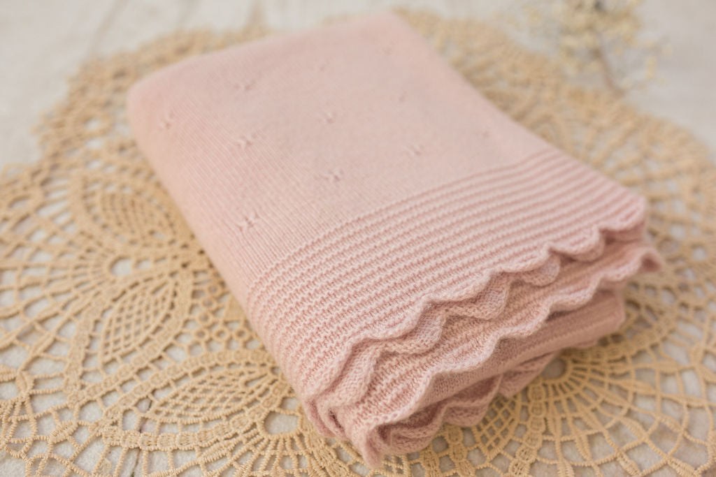 Cashmere Baby Blanket — Heirloom Pointelle Stitch