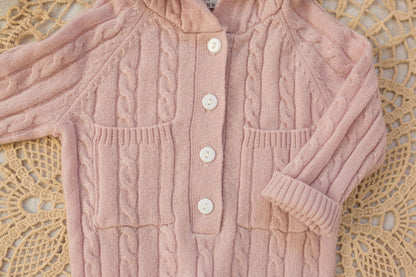 Cashmere Baby Bear Onesie — Hooded Romper with Bear Ears