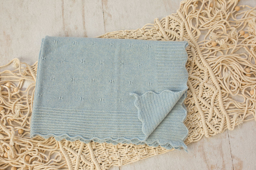 Cashmere Baby Blanket — Heirloom Pointelle Stitch