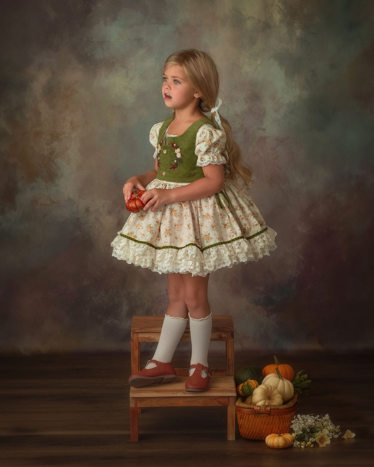 The Everwood Dress – Hand Embroidered Vintage Inspired Cotton Girls Dress | Detachable Vest Heirloom Style
